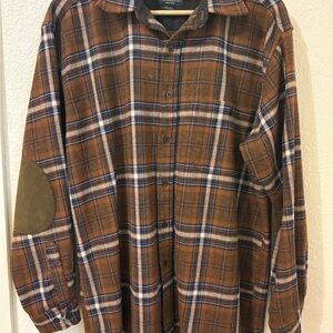 Pendleton Brown and Orange Plaid Shirt
